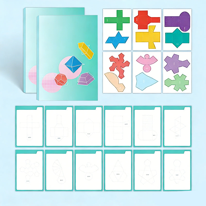 Libro emergente interactivo 3D de geometría para niños