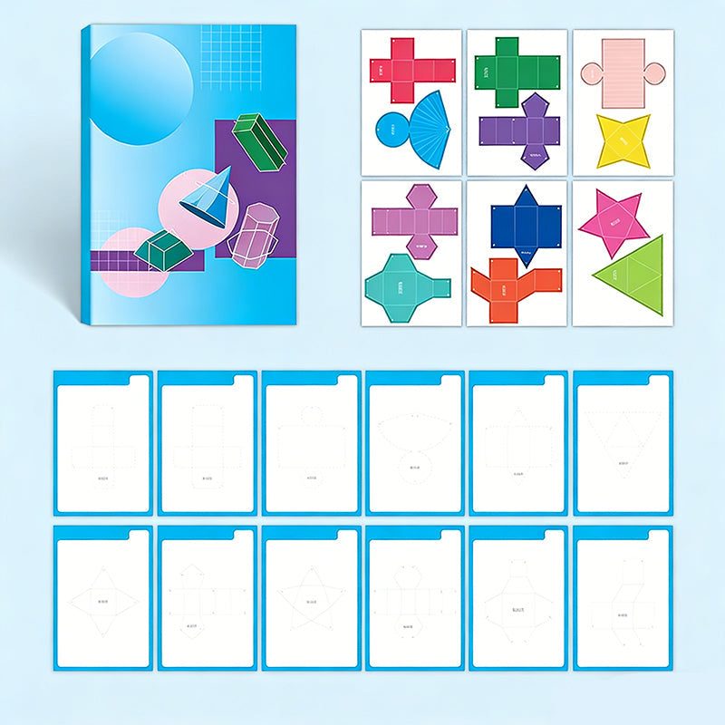 Libro emergente interactivo 3D de geometría para niños