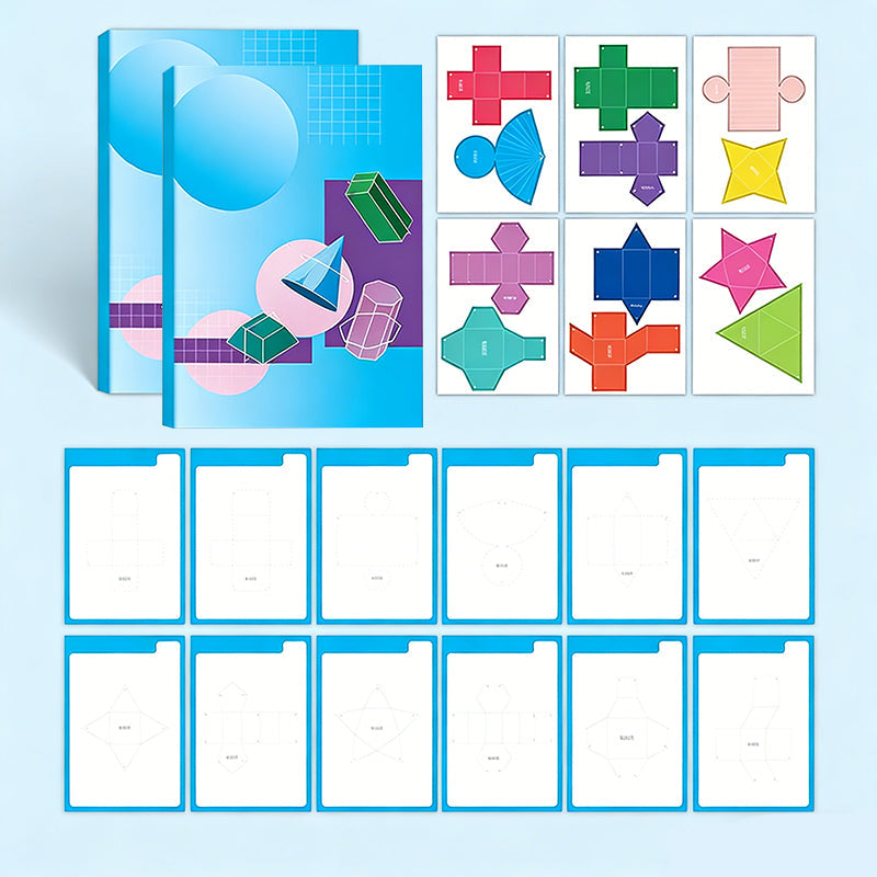 Libro emergente interactivo 3D de geometría para niños