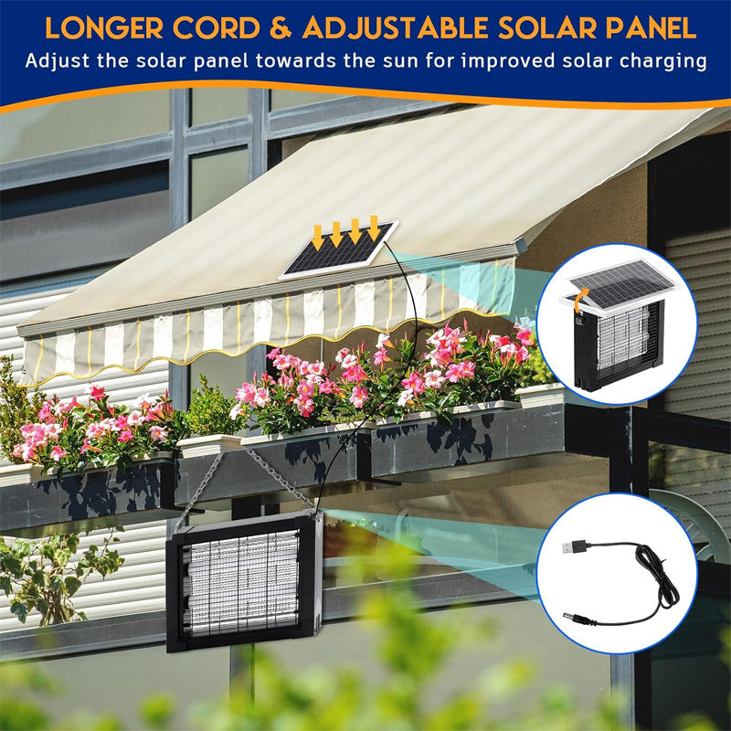 🦟 ¡50% DE DESCUENTO AHORA! ☀️ Zapper de insectos solar de alta potencia 3500V – Para interior y exterior, resistente al agua y sin químicos para una protección eficaz 🏠