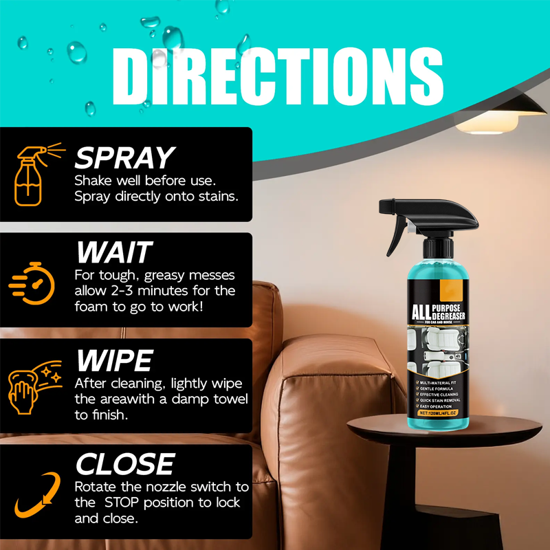 ✨🔥 Spray desengrasante multiusos 🧼 ¡Elimina las manchas en 1 segundo! ⚡