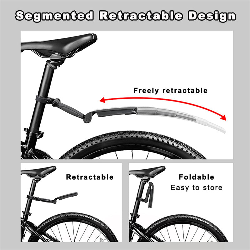 ⏰🔥 ¡Oferta Especial 50% OFF! 🚲 Guardabarros Retráctiles para Bicicleta – Ajuste Universal y Protección Contra Salpicaduras 💨✨