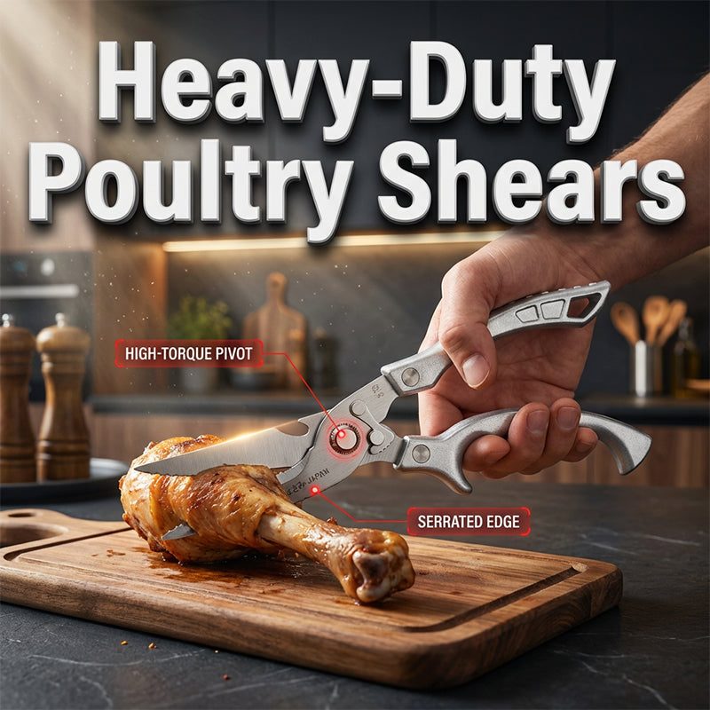 ✂️ Tijeras de cocina multifuncionales de alta resistencia: corta, rebana, tritura... ¡Una sola herramienta lo hace todo! 🦴🔪