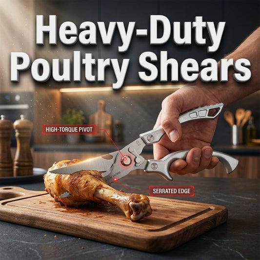 ✂️ Tijeras de cocina multifuncionales de alta resistencia: corta, rebana, tritura... ¡Una sola herramienta lo hace todo! 🦴🔪