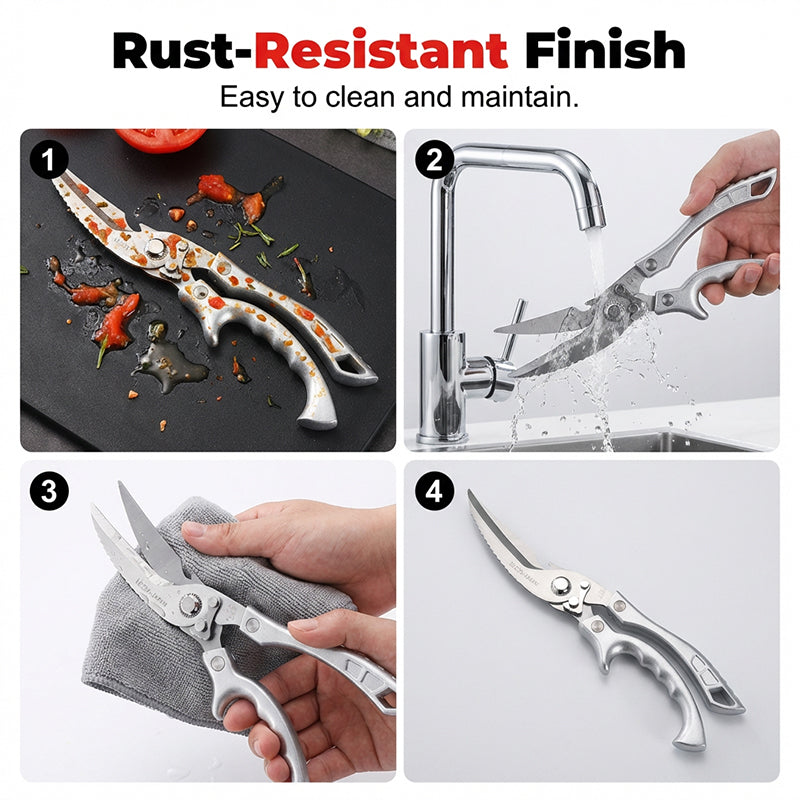 ✂️ Tijeras de cocina multifuncionales de alta resistencia: corta, rebana, tritura... ¡Una sola herramienta lo hace todo! 🦴🔪