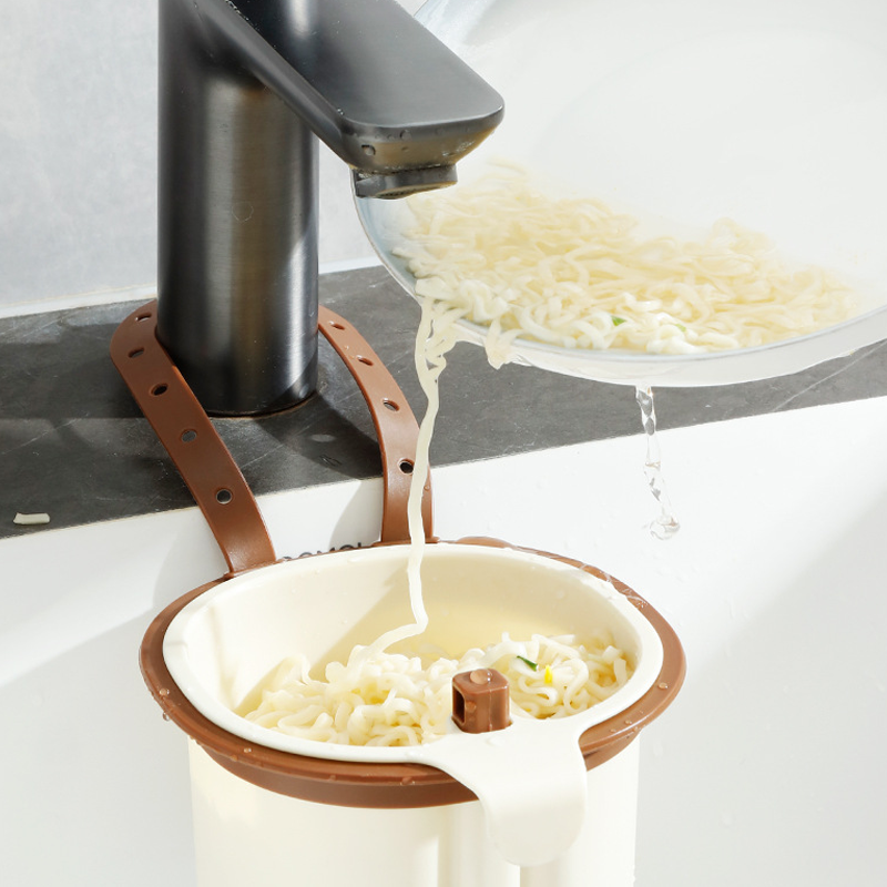 Cesta de drenaje de plástico con ventosa para fregadero de cocina