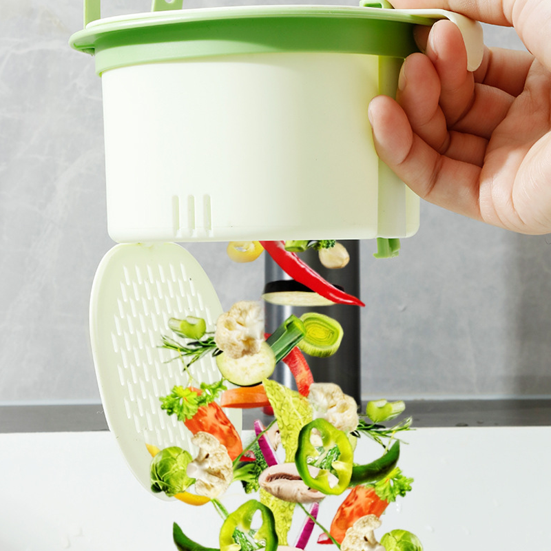 Cesta de drenaje de plástico con ventosa para fregadero de cocina