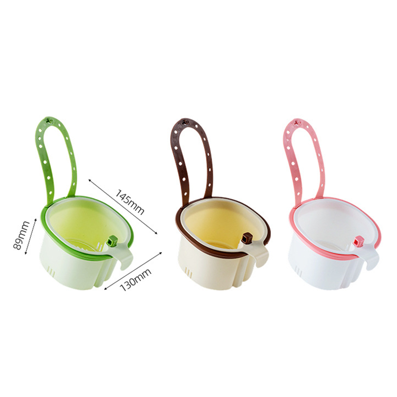 Cesta de drenaje de plástico con ventosa para fregadero de cocina
