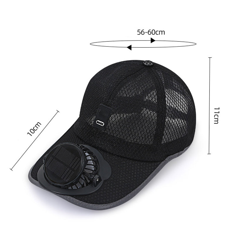 ⏰🔥 ¡50% DE DESCUENTO POR TIEMPO LIMITADO! 🧢 Gorra de Béisbol Transpirable con Ventilador Solar – Mantente Fresco y Cómodo Bajo el Sol 🌞💨