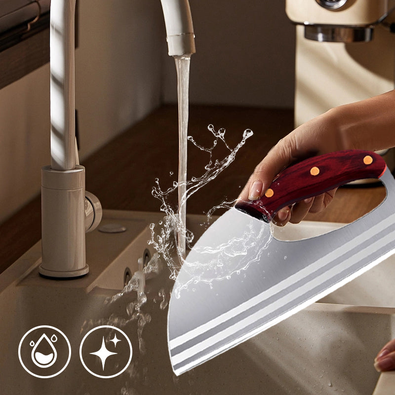 ⏰Compra 1 y llévate 1 gratis🔥Juego de cuchillos de cocina forjados | Cuchillo de chef y hacha para carne afilados y duraderos