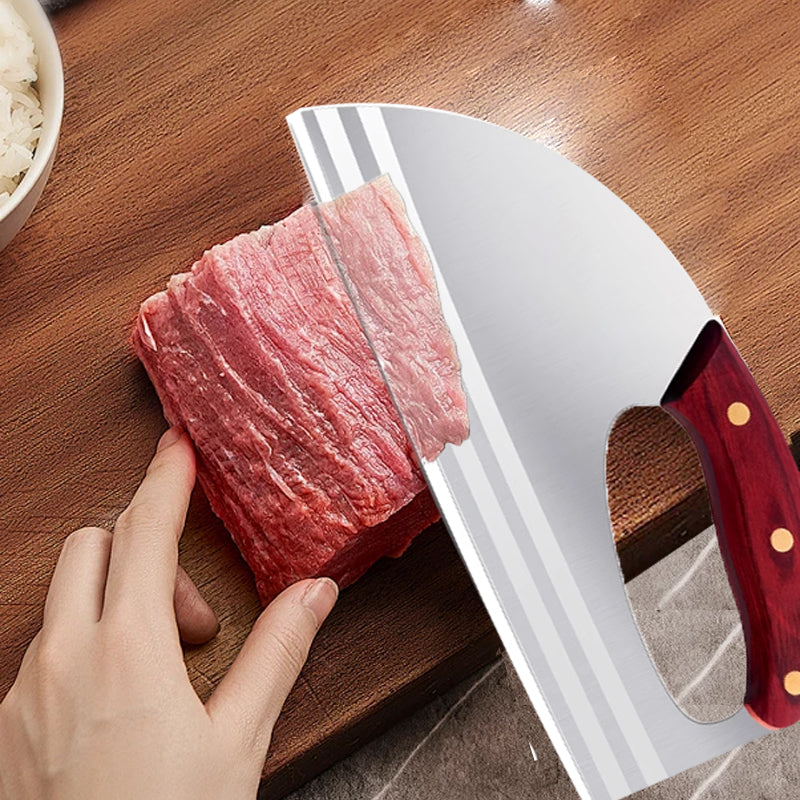 ⏰Compra 1 y llévate 1 gratis🔥Juego de cuchillos de cocina forjados | Cuchillo de chef y hacha para carne afilados y duraderos