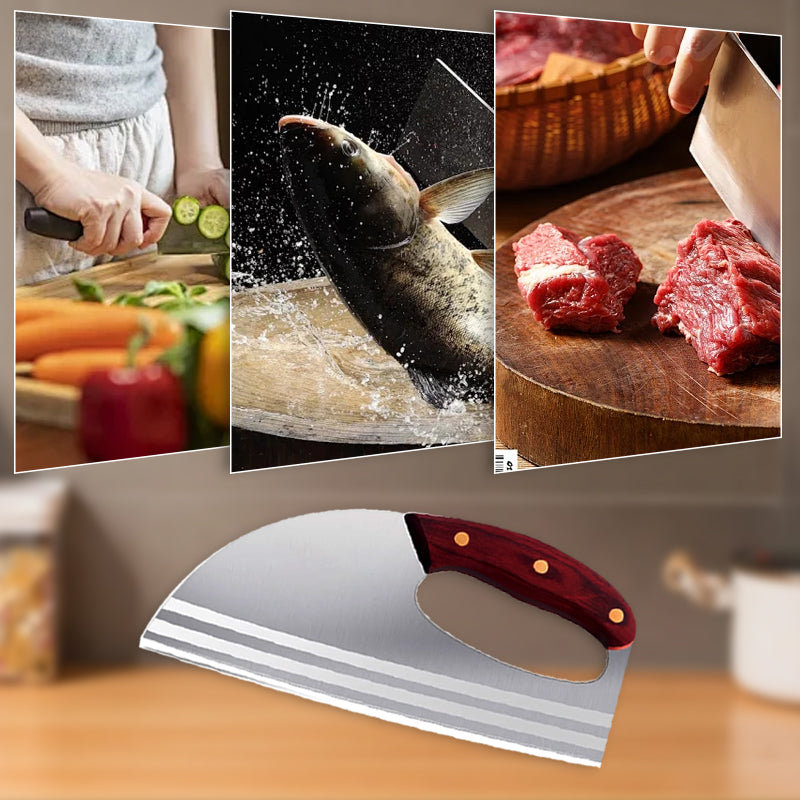 ⏰Compra 1 y llévate 1 gratis🔥Juego de cuchillos de cocina forjados | Cuchillo de chef y hacha para carne afilados y duraderos