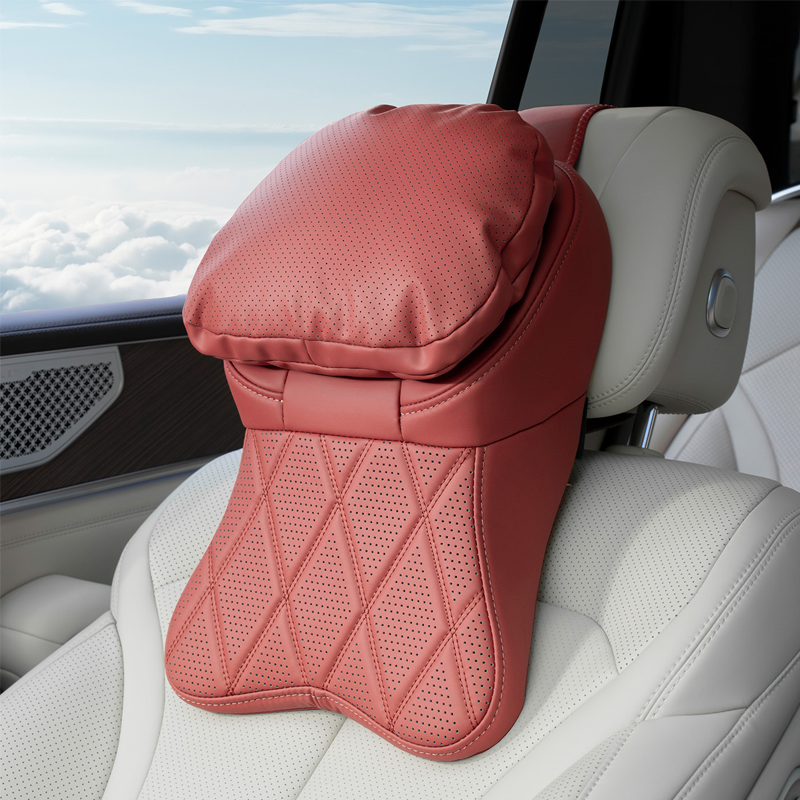 Reposacabezas de coche de cuero sintético PU de grado aeronáutico