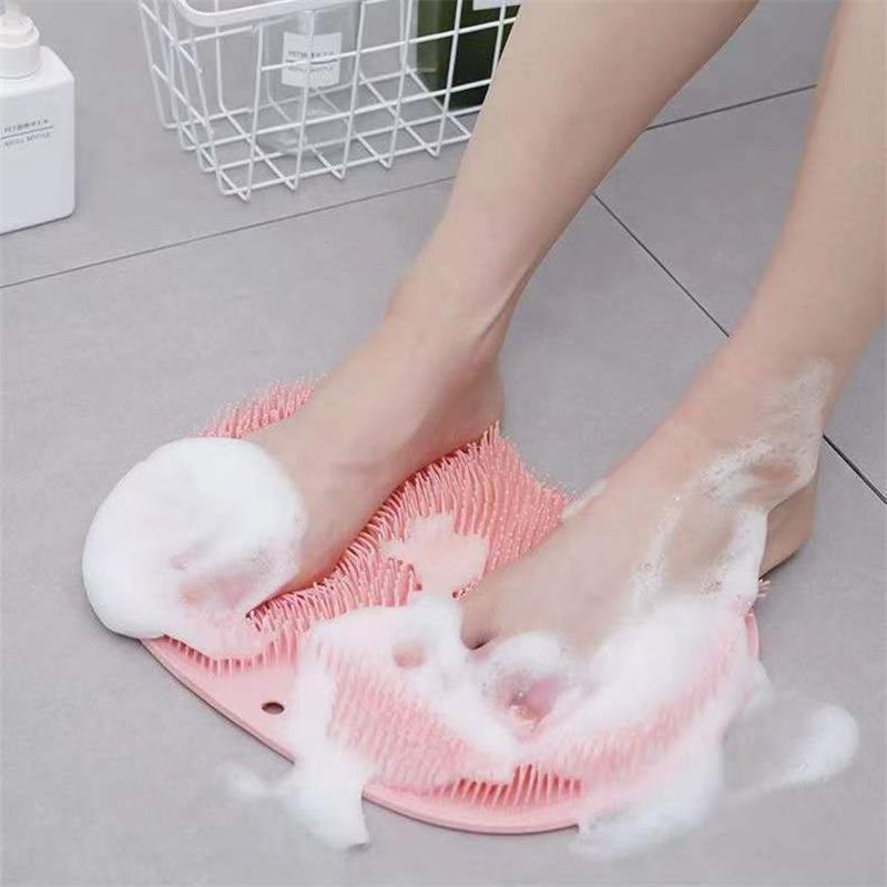 Cepillo para pies y espalda para la ducha, almohadilla de masaje