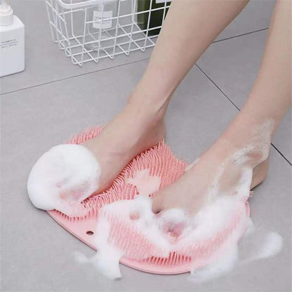Cepillo para pies y espalda para la ducha, almohadilla de masaje