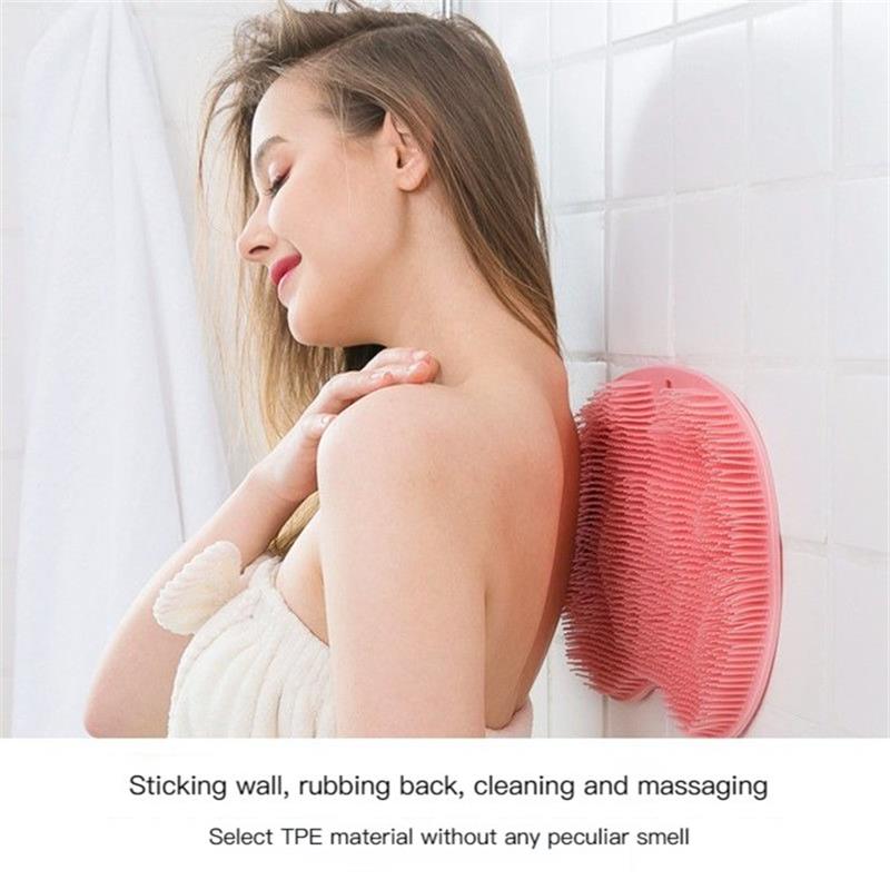 Cepillo para pies y espalda para la ducha, almohadilla de masaje