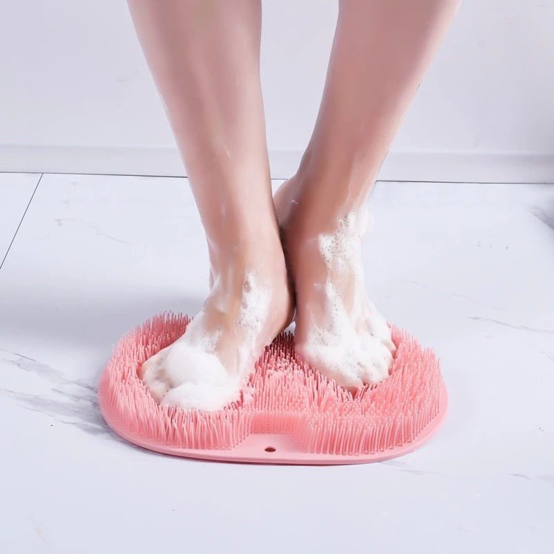 Cepillo para pies y espalda para la ducha, almohadilla de masaje