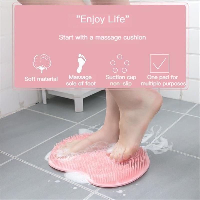 Cepillo para pies y espalda para la ducha, almohadilla de masaje