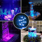 Luces LED sumergibles e impermeables con control remoto para piscinas.