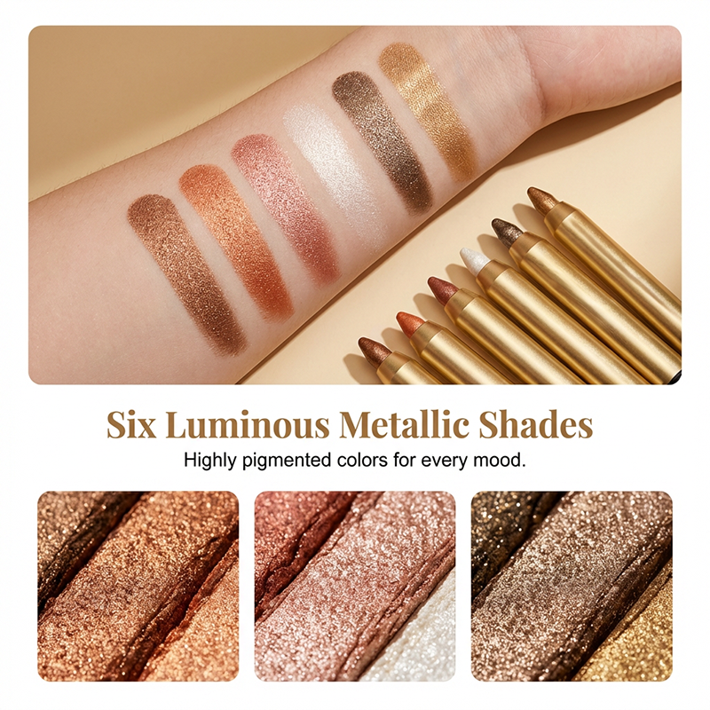 Barra de sombra de ojos brillante de larga duración