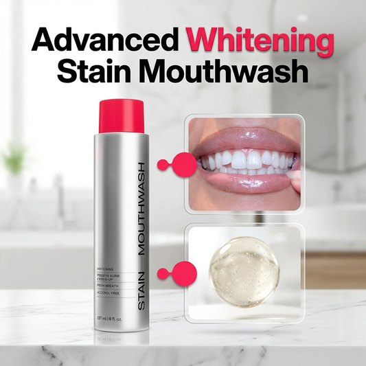 🥳¡OFERTA ESPECIAL 2026!🥳😁 ¡50% de descuento! Enjuague bucal blanqueador que elimina manchas: elimina las manchas de café y té, sin alcohol. Elimina la suciedad al instante, con un frescor mentolado duradero. Lo suficientemente suave para uso diario. 🦷