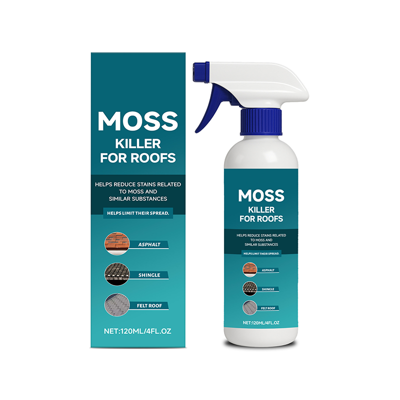 Spray limpiador multiusos para musgo y algas en techos