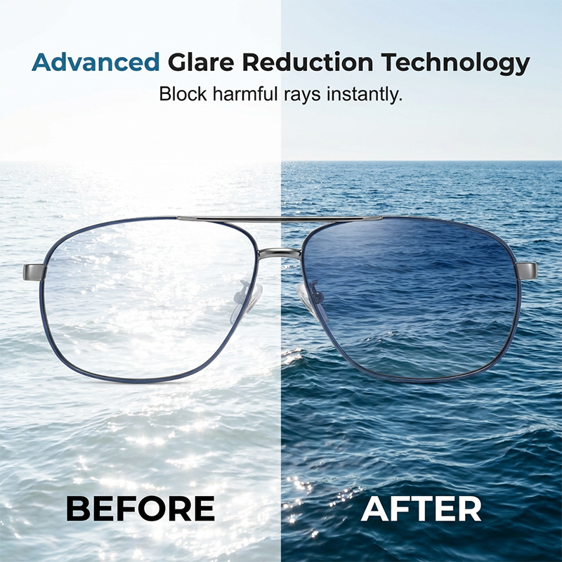👓Gafas de sol polarizadas para exteriores: bloquean el deslumbramiento y reducen la fatiga visual. Almohadillas nasales de silicona suave y puntas de las patillas texturizadas. Cómodas de usar todo el día. Una visión clara para cada salida. 🚗