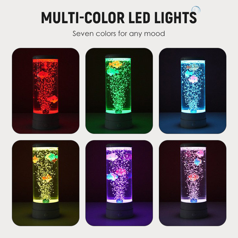 💐 ¡50% DE DESCUENTO! Lámpara de acuario LED con burbujas de peces – burbujas continuas para una atmósfera zen 🐟💧【Stock limitado】