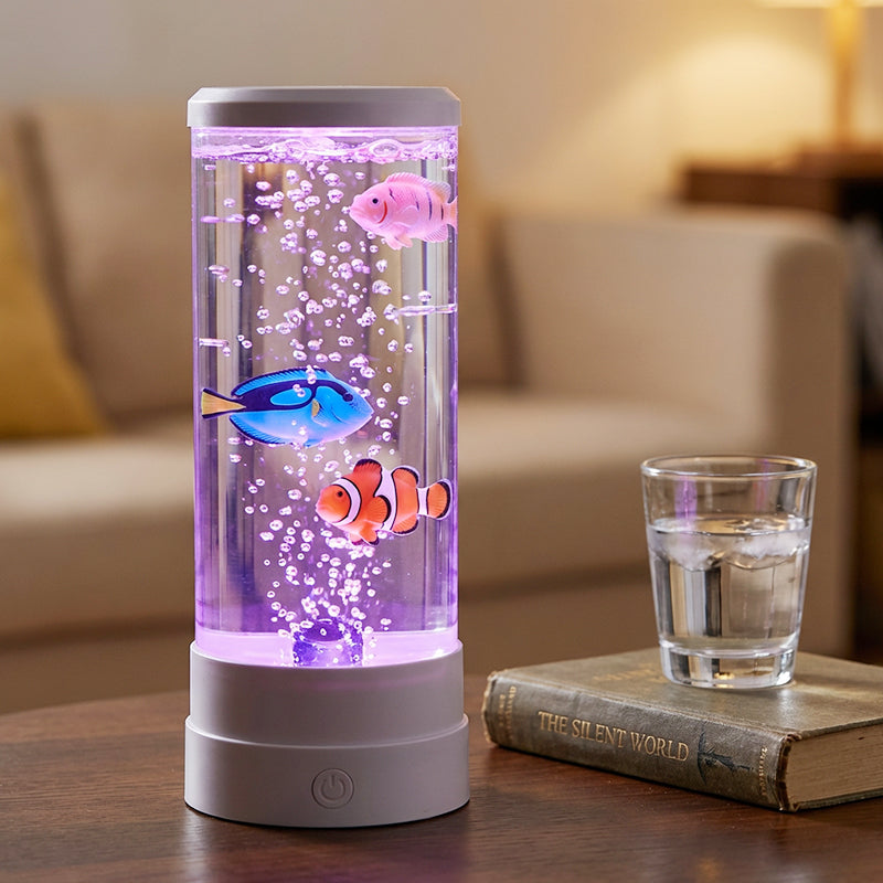 💐 ¡50% DE DESCUENTO! Lámpara de acuario LED con burbujas de peces – burbujas continuas para una atmósfera zen 🐟💧【Stock limitado】