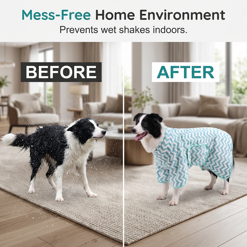 Bata de baño súper absorbente para mascotas