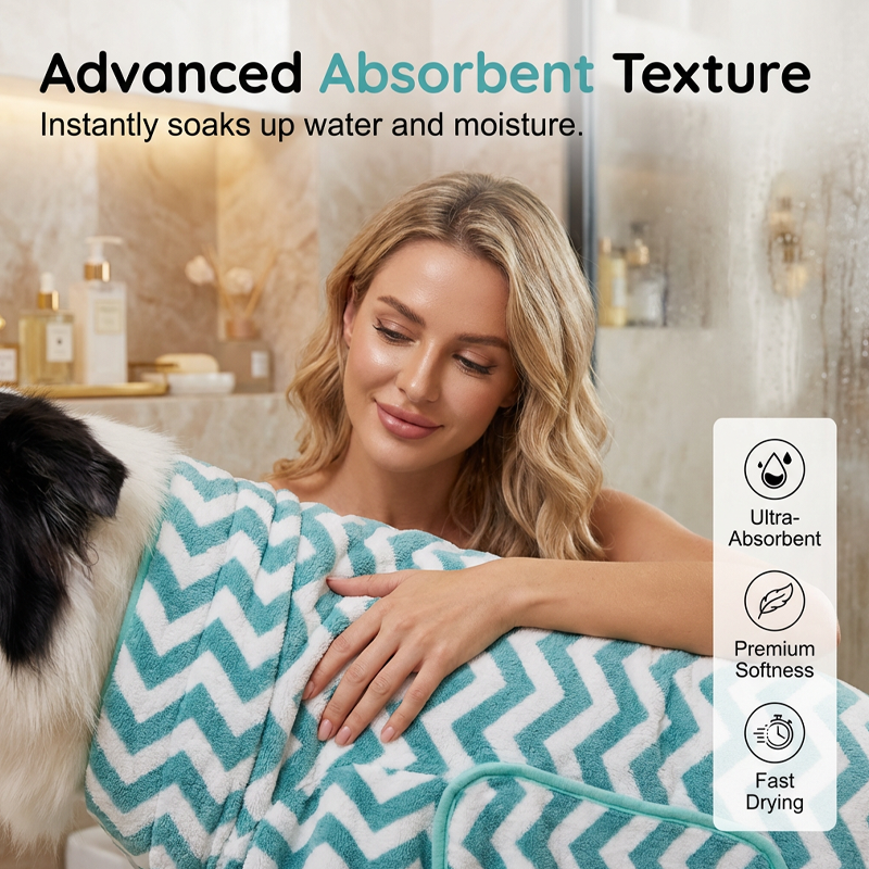 Bata de baño súper absorbente para mascotas