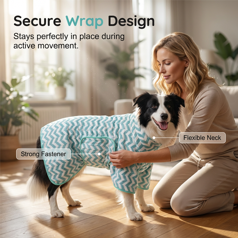 Bata de baño súper absorbente para mascotas