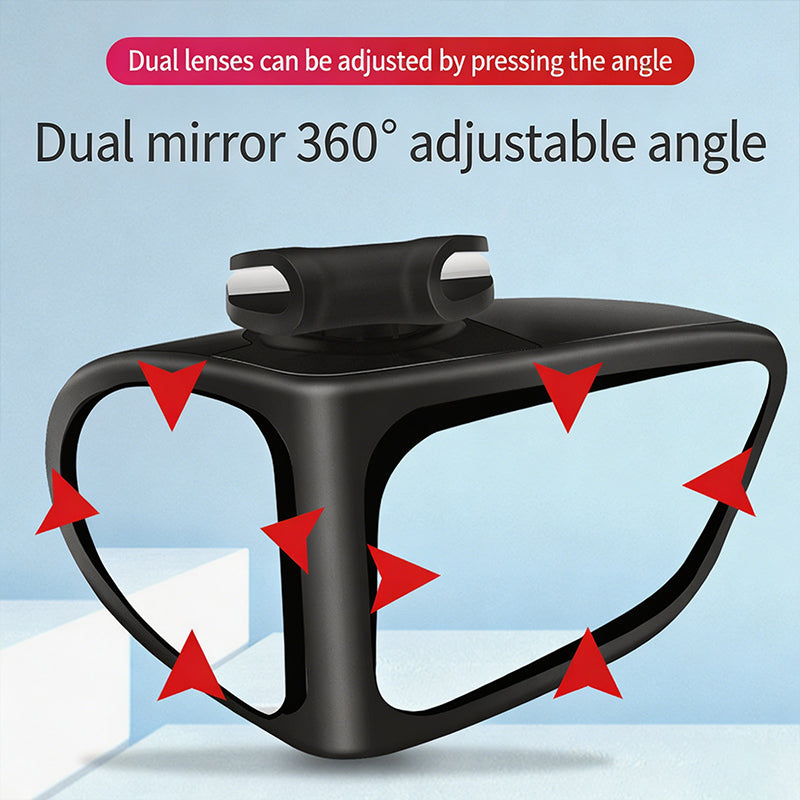 Espejo retrovisor de punto ciego ajustable de 360° con doble lente