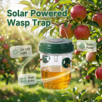Trampa colgante para avispas con energía solar