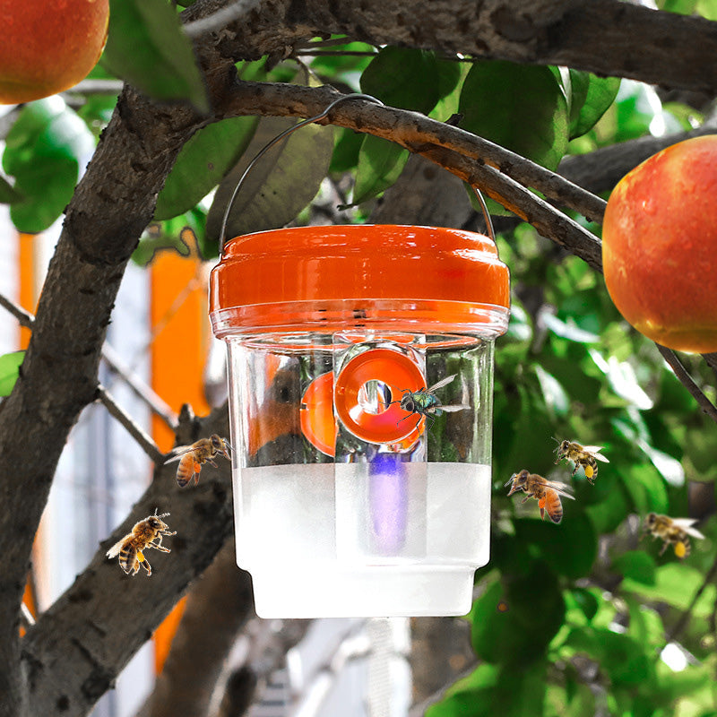 Trampa colgante para avispas con energía solar