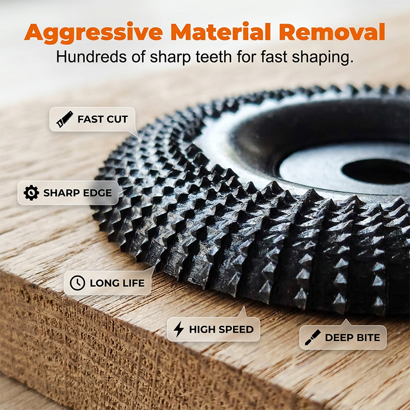 🔥 ¡50% de descuento! Disco para dar forma a la madera para amoladora angular: remoción rápida, ultrarresistente. ¡Perfecto para tallar y bricolaje! ¡Más de 50.000 unidades vendidas! 🔧✨