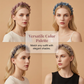Diadema elegante de malla con flores y pinzas para peinar.