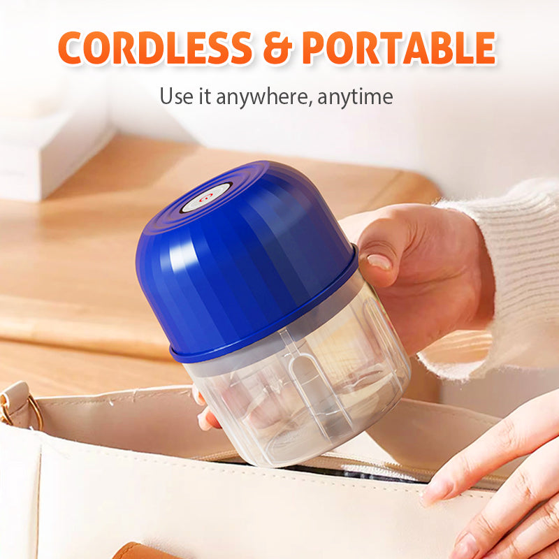 🔪🔥 ¡50% OFF por Tiempo Limitado! Mini Picadora Eléctrica Recargable – Pica Ajo, Carne y Verduras en Segundos 🥕✨