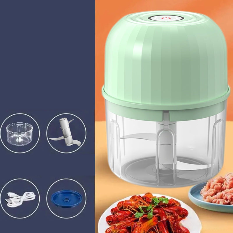 🔪🔥 ¡50% OFF por Tiempo Limitado! Mini Picadora Eléctrica Recargable – Pica Ajo, Carne y Verduras en Segundos 🥕✨