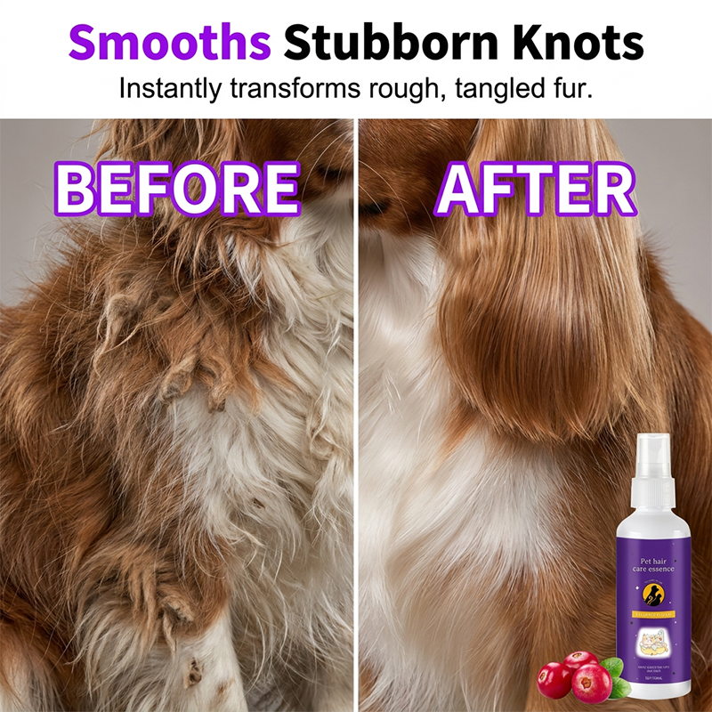 🥳¡OFERTA ESPECIAL 2026!🥳💞¡Más de 50.000 unidades vendidas!🐕💨 ¡30% de descuento! Spray desenredante para mascotas: suaviza los nudos al instante, a base de plantas y seguro para lamer. Sin enjuague. Suave aroma a lavanda. ✨🐈