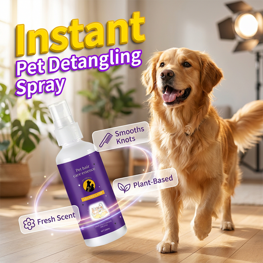 🥳¡OFERTA ESPECIAL 2026!🥳💞¡Más de 50.000 unidades vendidas!🐕💨 ¡30% de descuento! Spray desenredante para mascotas: suaviza los nudos al instante, a base de plantas y seguro para lamer. Sin enjuague. Suave aroma a lavanda. ✨🐈