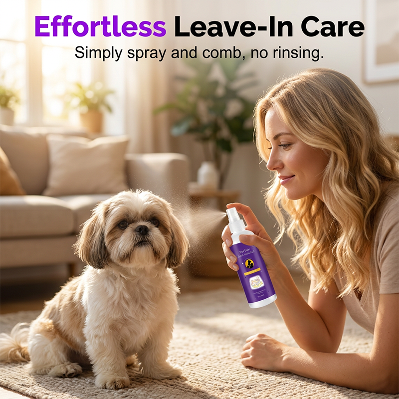 🥳¡OFERTA ESPECIAL 2026!🥳💞¡Más de 50.000 unidades vendidas!🐕💨 ¡30% de descuento! Spray desenredante para mascotas: suaviza los nudos al instante, a base de plantas y seguro para lamer. Sin enjuague. Suave aroma a lavanda. ✨🐈
