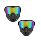 Máscara con gafas integrales desmontables