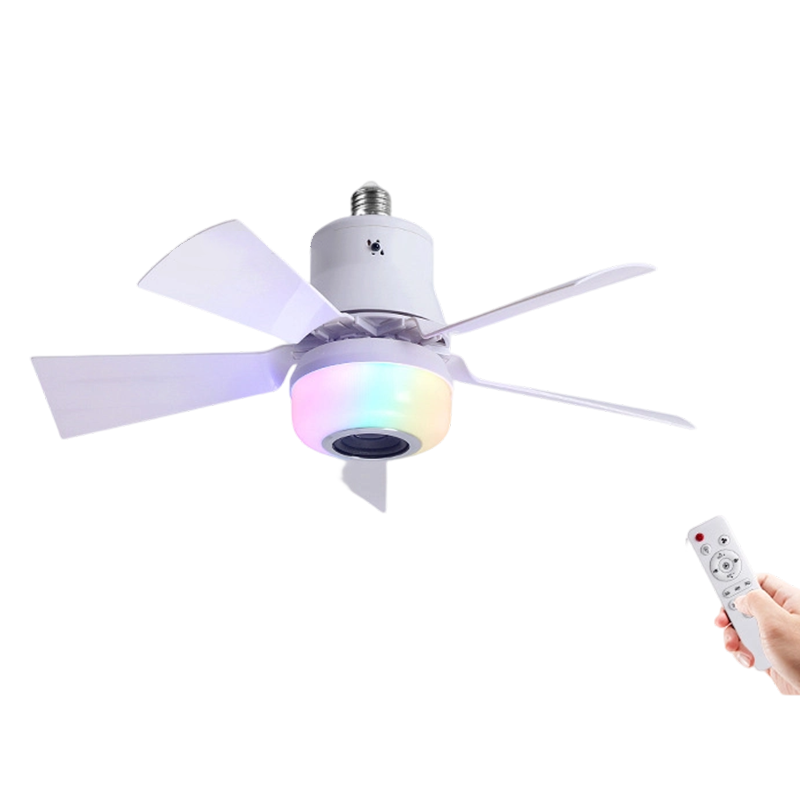 🔥Oferta especial de verano🌬️Ventilador de techo inteligente con luz, RGB y altavoz Bluetooth