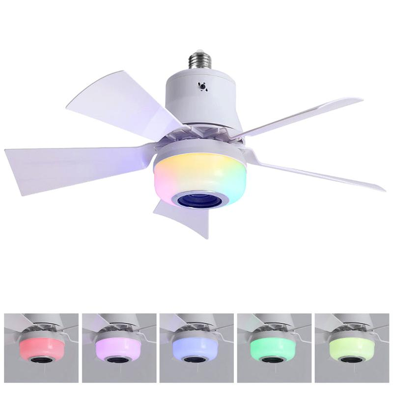 🔥Oferta especial de verano🌬️Ventilador de techo inteligente con luz, RGB y altavoz Bluetooth