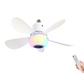 🔥Oferta especial de verano🌬️Ventilador de techo inteligente con luz, RGB y altavoz Bluetooth