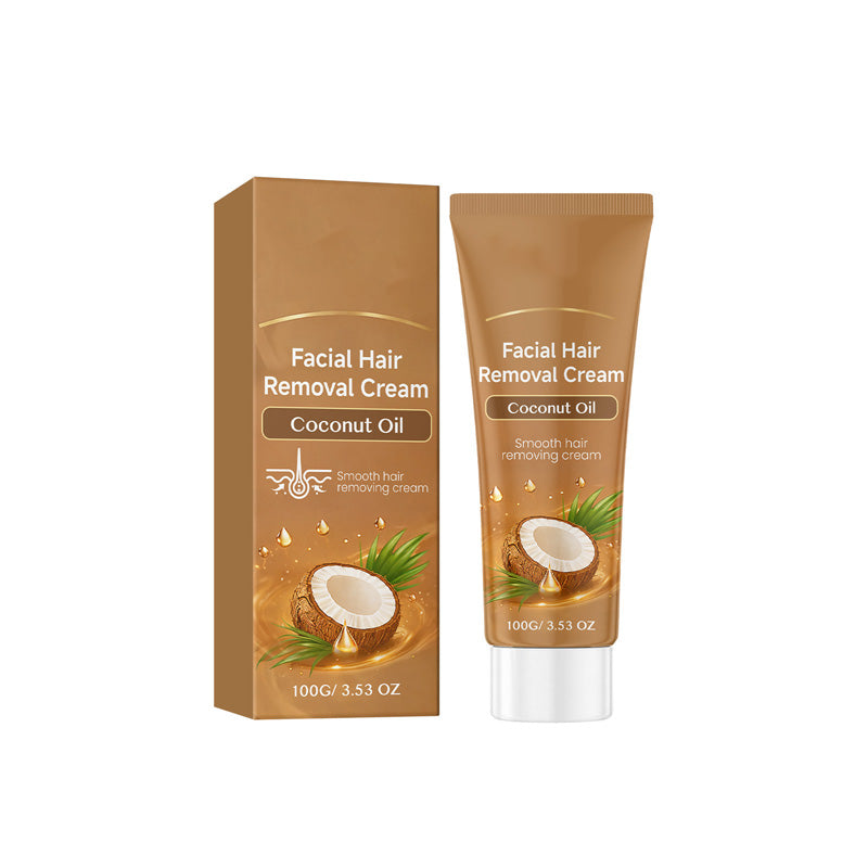 Crema depilatoria con fórmula suave a base de aceite de coco