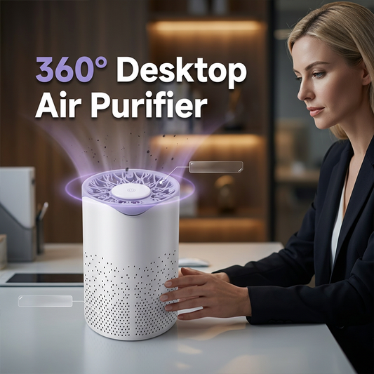 ✨ Purificador de aire de escritorio 360° – ¡Respira aire limpio en cualquier lugar! ✨