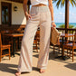 ❤️Women's Smocked Waist Striped Gingham Pants