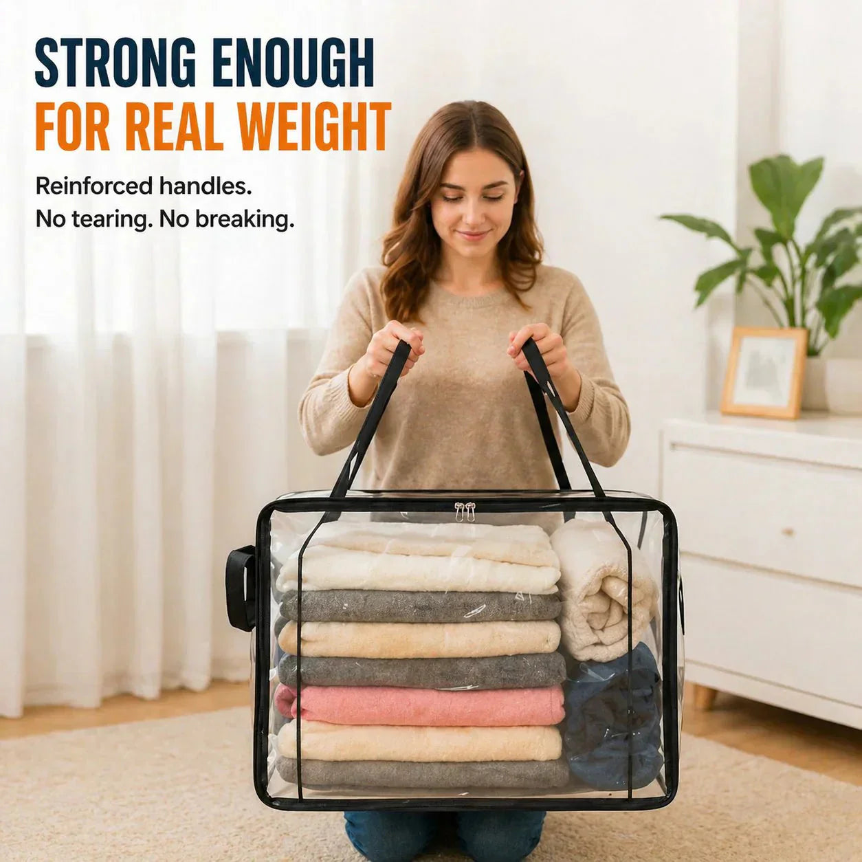 🔥 Oferta por tiempo limitado: ¡50% de descuento! 📦 Bolsa de almacenamiento de plástico grande, resistente, gruesa y transparente para ropa, mudanzas y almacenamiento.